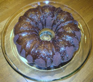 Chocolate-Cinnamon Bundt Cake with Mocha Icing